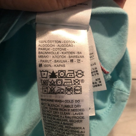 Levi's Jordie Cropped T Shirt Top Size Large Women's Graphic Butterfly Blue - Picture 6 of 7